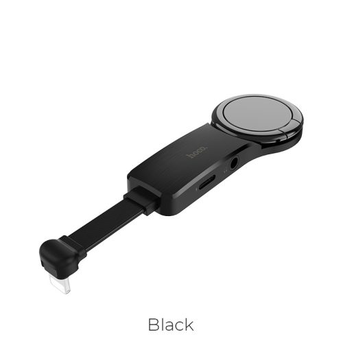 Адаптер Lightning на 3.5мм Hoco LS23 Le Tour с кольцом держателем