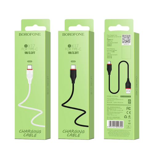 Кабель Borofone BX17, Micro USB / Type-C, ток до 2A