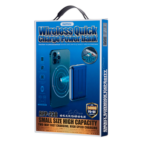 Внешние аккумулятор с беспроводной зарядкой Remax RPP-230