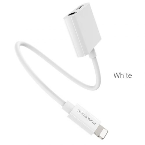 Аудио конвертер для Lightning на Lightning + 3.5 мм Borofone BV12