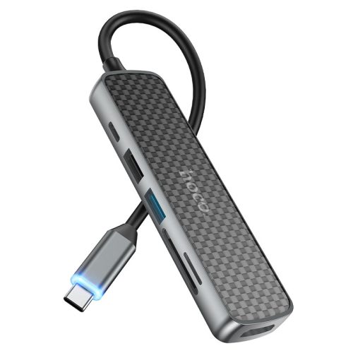 HUB-адаптер Hoco HB24 USB 3.0+USB 2.0+PD 60W+HDMI+SD+TF