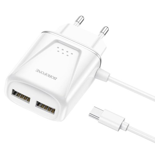 Зарядное устройство сетевое 2 USB Borofone BA50A
