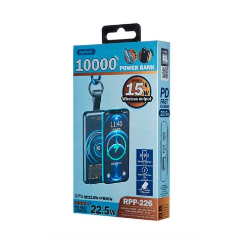Внешние аккумулятор с беспроводной зарядкой Remax RPP-226 10000mAh