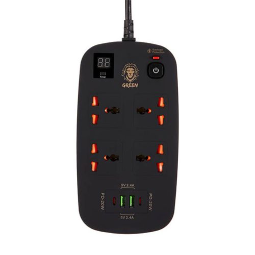 Mногопортовая умная розетка Green 4in1 40W 3m GNPS2PDBK