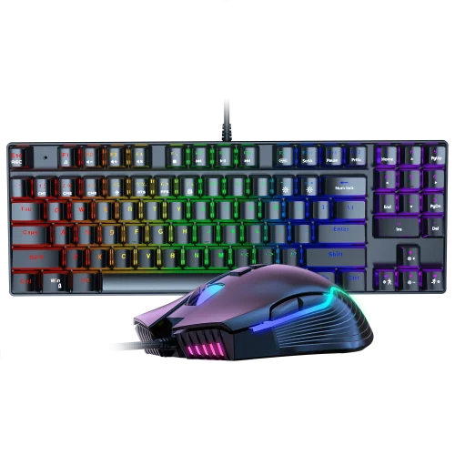 Проводная механическая клавиатура Onikuma G26 и набор проводных игровых мышей CW905