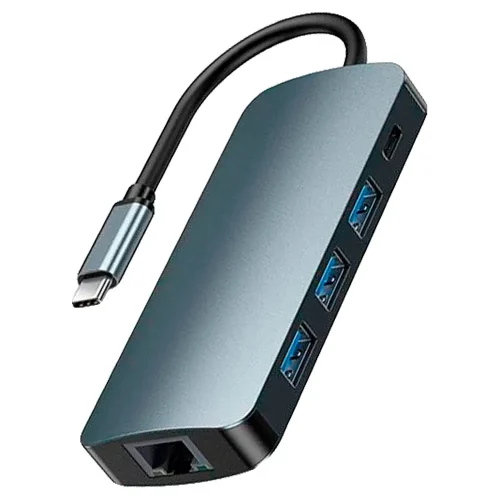 USB-концентратор Remax RU U91 HDMI + PD + RJ45 9in1