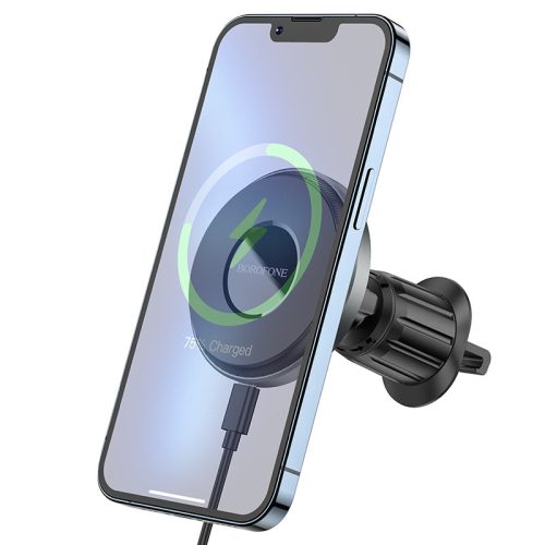 Автомобильный держатель Borofone BH202 Seaside c беспроводной зарядкой