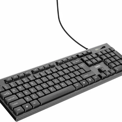 Клавиатура проводная Hoco GM23 Ice Wolf (русские буквы), черная