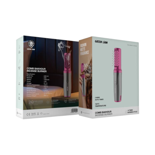 Ароматическая электрическая  расческа Green Lion Smart Bakhour, черная
