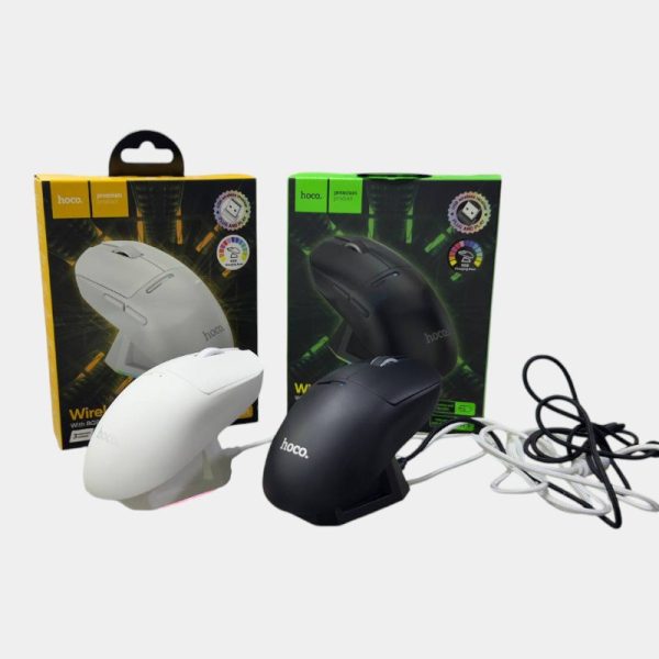 Беспроводная мышь Hoco DI89 магнитная RGB база зарядки, DPI1200–7200