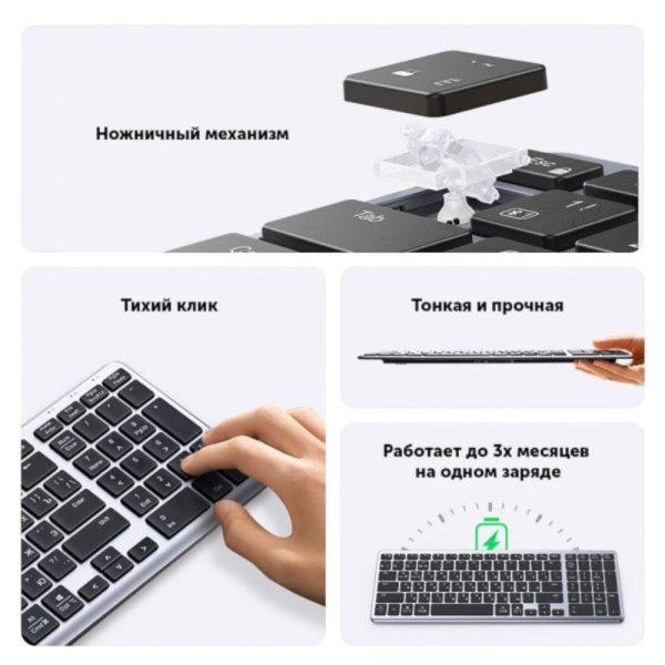 Беспроводная клавиатура Ugreen KU005, BT 5.0 — изображение 4