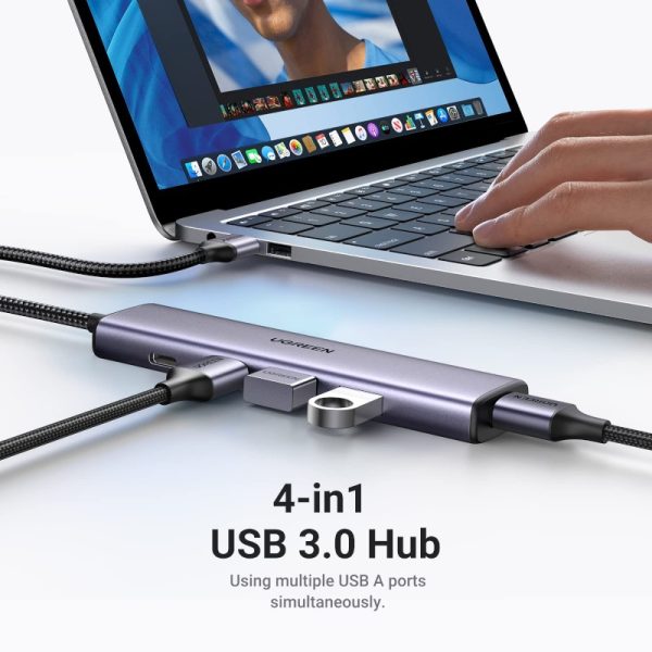 USB-C хаб Ugreen CM475 3 порта USB 3.0 — изображение 4