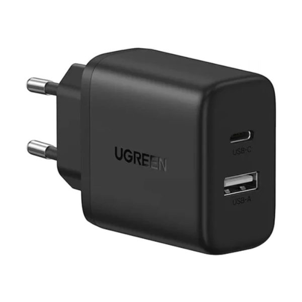 Сетевое зарядное устройство Ugreen X227 GaN 20 Вт, 1× USB-A, 1× USB-C — изображение 2