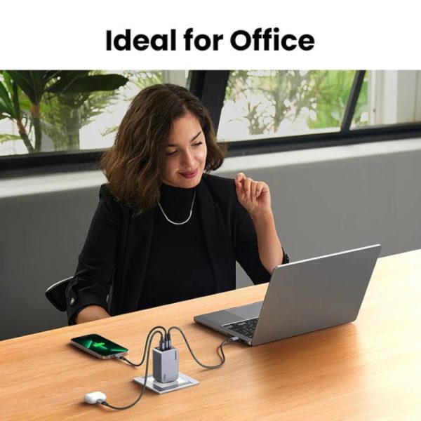 UGREEN Nexode Pro 100W 3-портовое мини GaN зарядное устройство с быстрой зарядкой — изображение 4