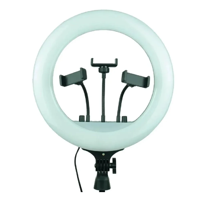 17c3433fecc21b57000debdf7ad5c93020230605154021926746jwetd0zKH.png Кольцевая лампа RGB MJ14 (36 см) со штативом 2м и 3 держателями для телефона — изображение 1
