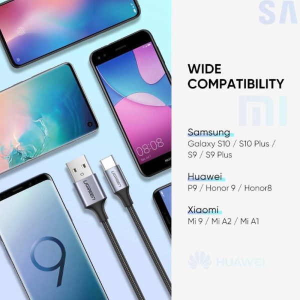 USB CABLE UGREEN US288 / 60131/60126 TYPE C 1M — изображение 2