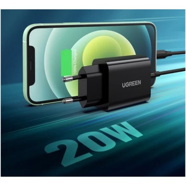 Зарядное устройство UGREEN CD137 20W, 1×USB-C, — изображение 3
