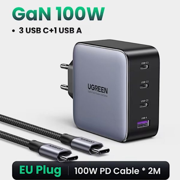 Зарядное устройство + кабель USB-C / USB-C 100 W