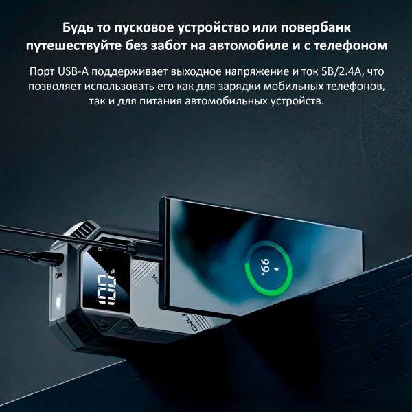 Автомобильный пусковое устройство YESIDO VC11 6000 мАч — изображение 2