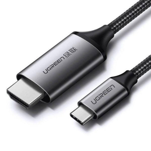 Кабель Ugreen HDMI – USB Type-C 4K 60 Гц, 1,5 м, чёрно-серый (MM142 50570)