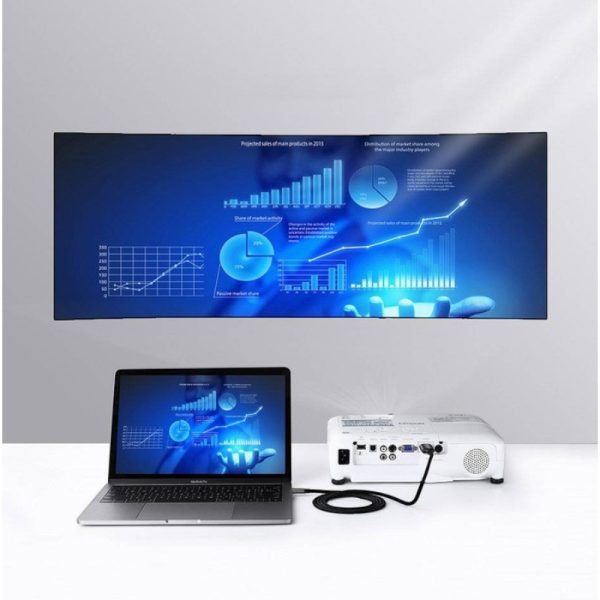 Кабель Ugreen HDMI – USB Type-C 4K 60 Гц, 1,5 м, чёрно-серый (MM142 50570) — изображение 3