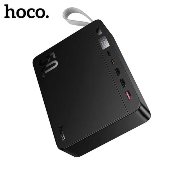 Внешний аккумулятор Hoco J166 Carretera 50000 mAh (LiFePO4) с 4 встроенными кабелями и быстрой зарядкой 22.5W — изображение 4