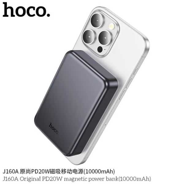 Внешний магнитный Power Bank Hoco 10000 mAh J160A Mаgsafe — изображение 5