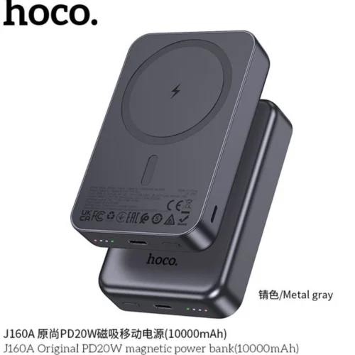 Внешний магнитный Power Bank Hoco 10000 mAh J160A Mаgsafe